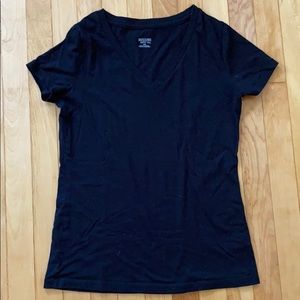 Black V neck T shirt